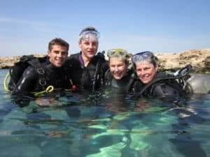 Franck Beillaud With Discover Scuba Customers